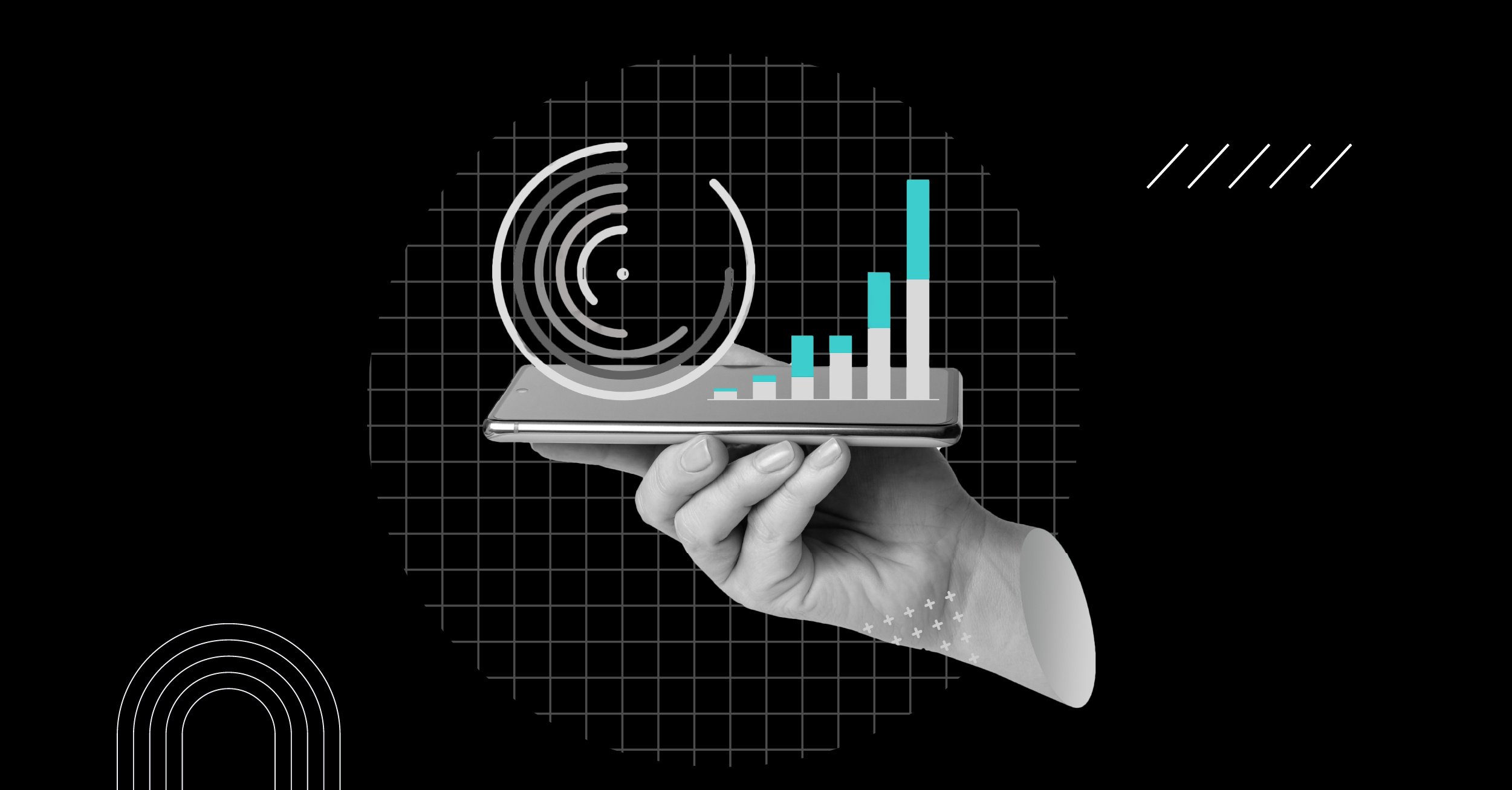 A graph illustrating accounting automation trends, with rising adoption rates and efficiency gains, emphasizing the future of technology in the industry.