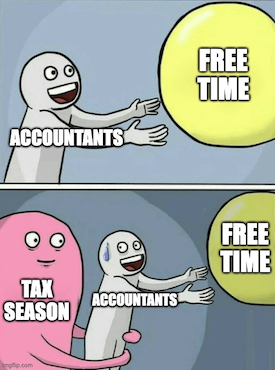 Accountant's free time during tax season