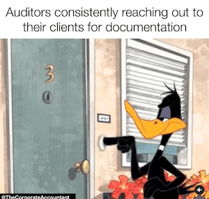 Auditors consistently reaching out to their clients for documentation